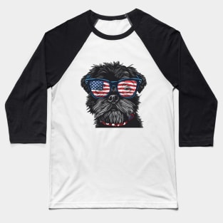 American 4th July Dog Baseball T-Shirt